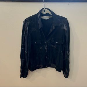 Vintage Havana black white splatter blouse/jacket